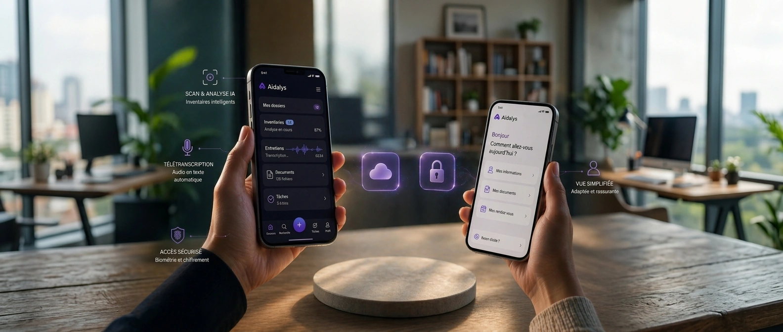 Aidalys mobile — applications iOS et Android pour MJPM et personnes protégées